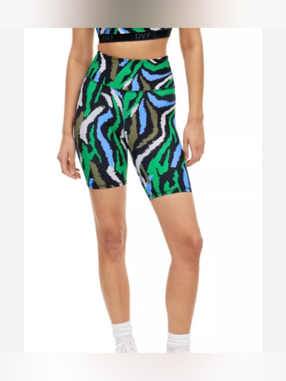 Diane Von Furstenberg for Target DVF Disco Zebra Bike Shorts medium green